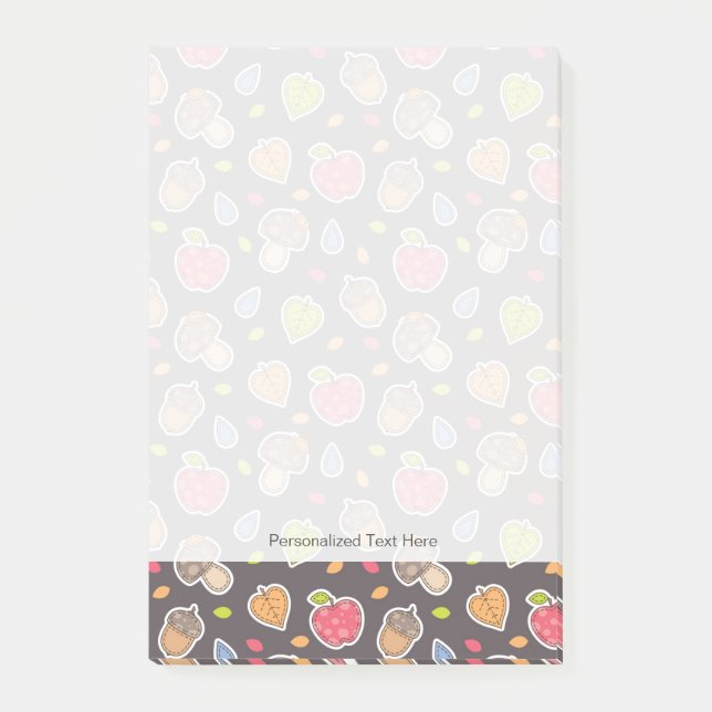 autumn pattern post-it notes (Front)