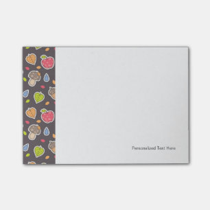 autumn pattern post-it notes