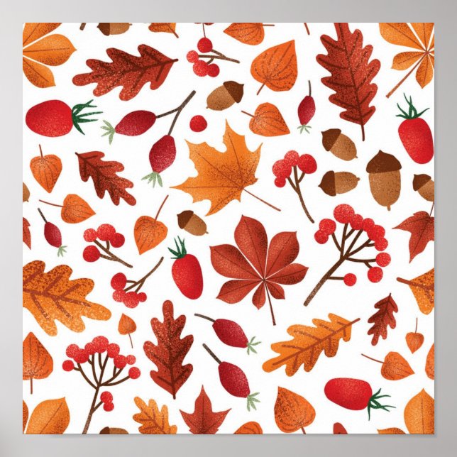 Autumn pattern poster (Front)