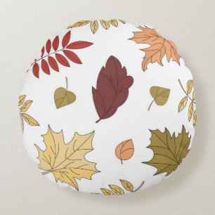 Autumn pattern round cushion