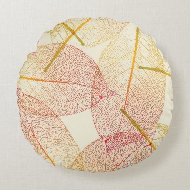 Autumn pattern round cushion (Front)