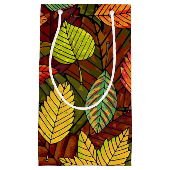 Autumn pattern small gift bag (Front)