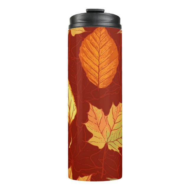 Autumn pattern thermal tumbler (Front)