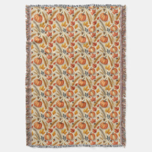 Autumn Pattern Throw Blanket