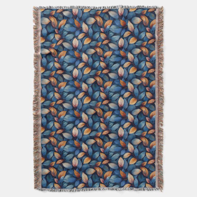 Autumn Pattern Throw Blanket (Front Vertical)