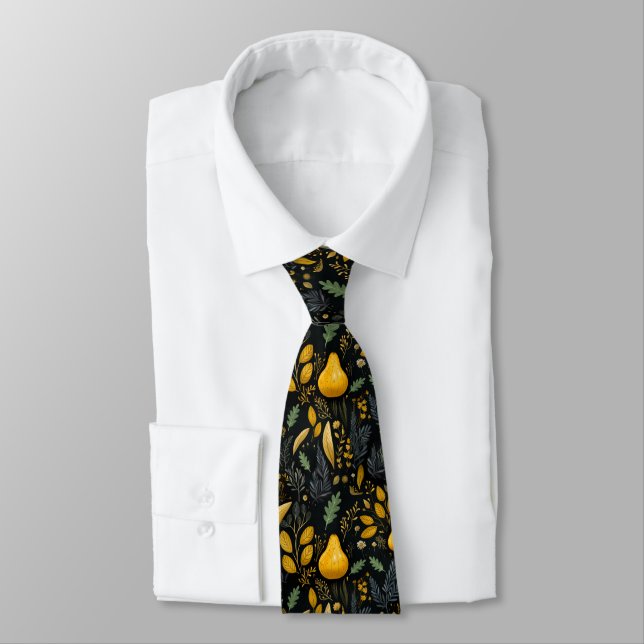 Autumn Pattern Tie (Tied)