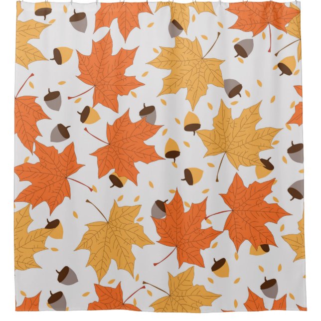 autumn pattern vintage seamless pattern shower curtain (Front)