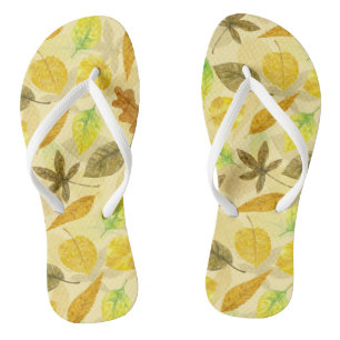 Autumn pattern watercolor 2 jandals