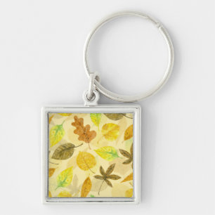 Autumn pattern watercolor 2 key ring