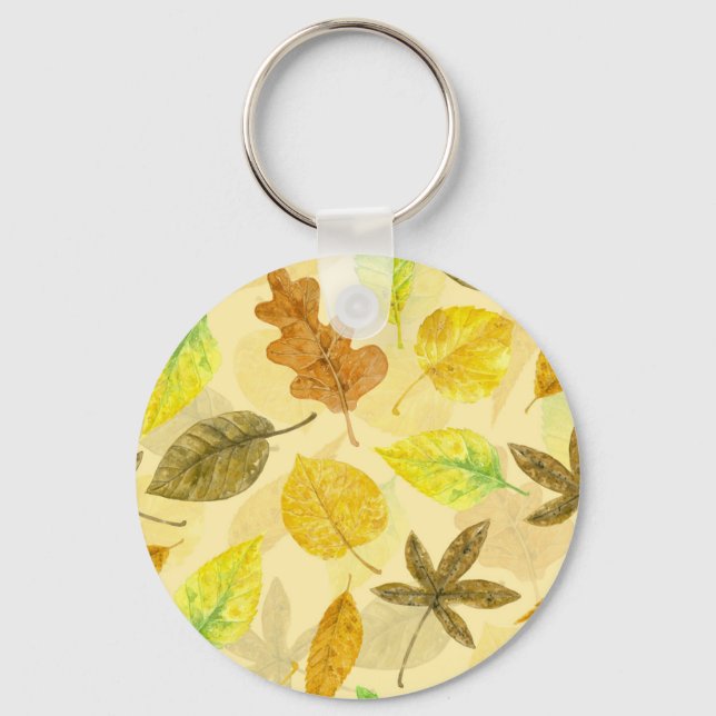 Autumn pattern watercolor 2 key ring (Front)