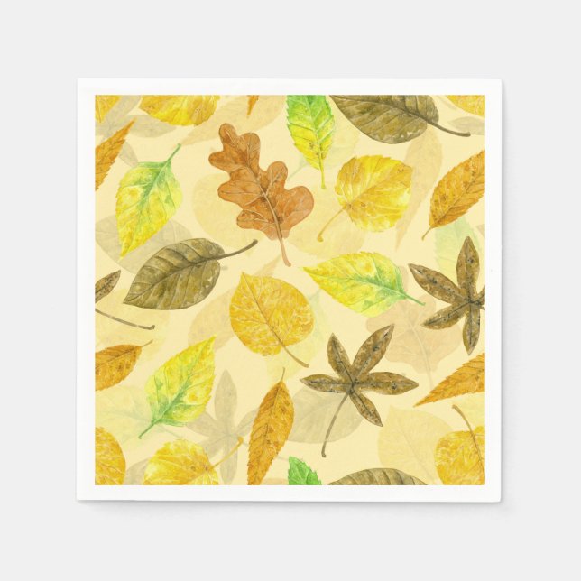 Autumn pattern watercolor 2 napkin (Front)