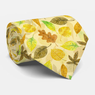 Autumn pattern watercolor 2 neck tie