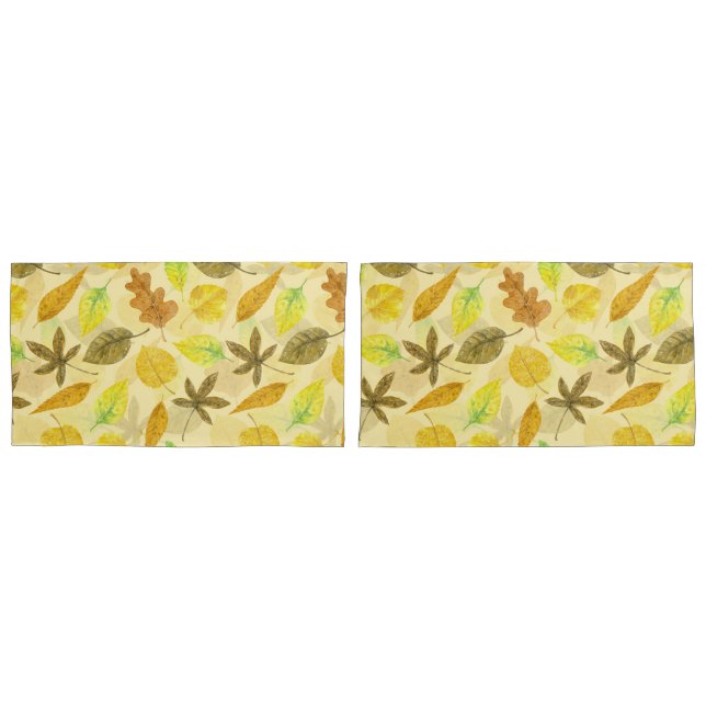 Autumn pattern watercolor 2 pillowcase (Front-Set)