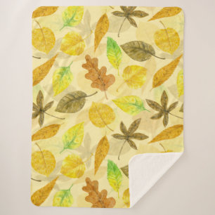 Autumn pattern watercolor 2 sherpa blanket