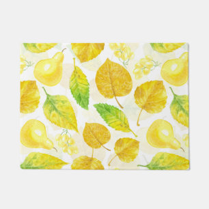 Autumn pattern watercolor doormat