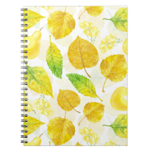 Autumn pattern watercolor notebook