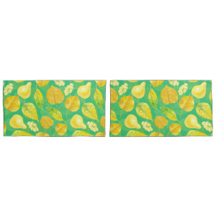 Autumn pattern watercolor pillowcase