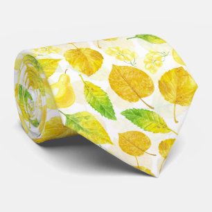 Autumn pattern watercolor tie
