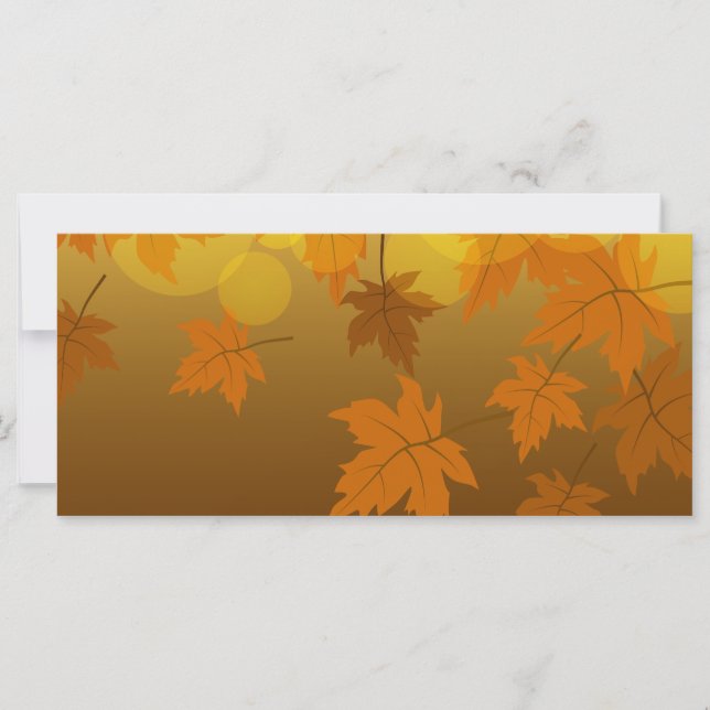 Autumn pattern with falling maple leaves and bokeh (Front)