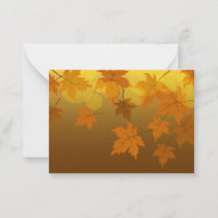 Autumn pattern with falling maple leaves and bokeh