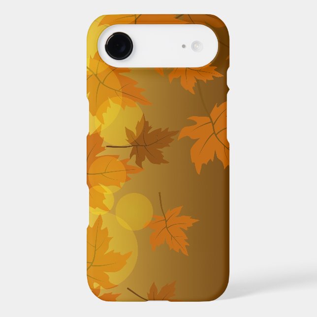 Autumn pattern with falling maple leaves and bokeh Case-Mate iPhone case (Back)