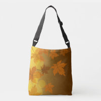 Autumn pattern with falling maple leaves and bokeh