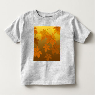 Autumn pattern with falling maple leaves and bokeh toddler T-Shirt