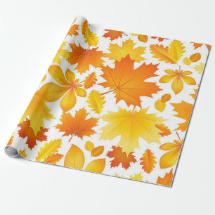 Autumn pattern wrapping paper