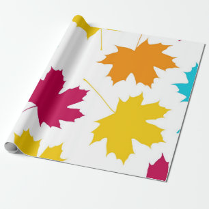 Autumn pattern wrapping paper