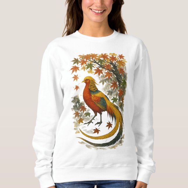 【Autumn Phoenix Bird Long Sleeve T-Shirt】 Sweatshirt (Front)