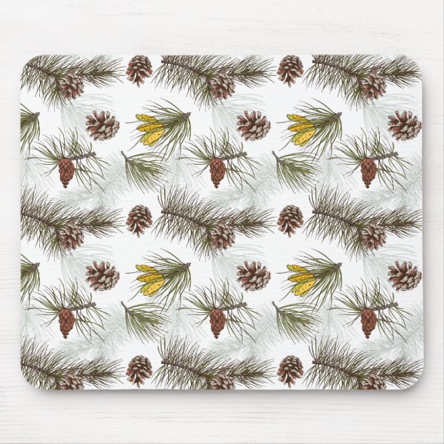 Autumn Pine Cones Mouse Pad (Front)
