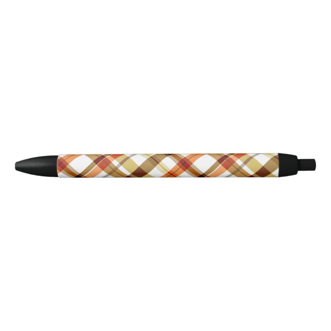 Autumn Plaid  Black Ink Pen (Front)