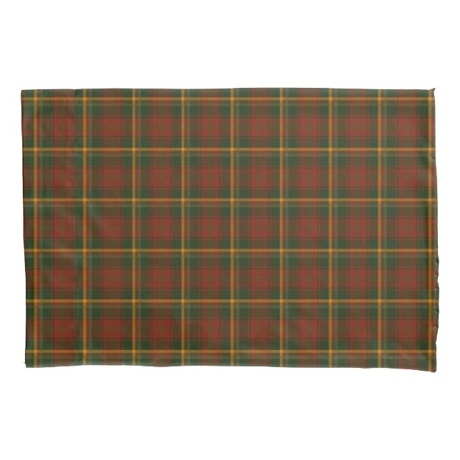 Autumn Plaid Canadian National Tartan Pattern Pillowcase (Front)