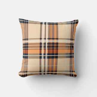 Autumn Plaid Cosy Fall Pattern Design Cushion