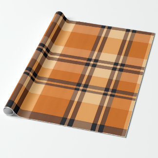 Autumn Plaid Cosy Fall Pattern Design Wrapping Paper