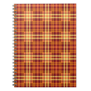 Autumn Plaid Fabric Texture Pattern-52627 Notebook