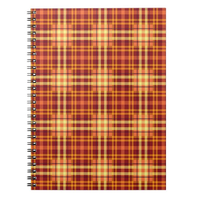 Autumn Plaid Fabric Texture Pattern-52627 Notebook (Front)