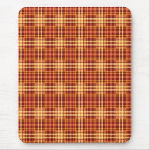 Autumn Plaid Fabric Texture Pattern Tank Top Mouse Pad
