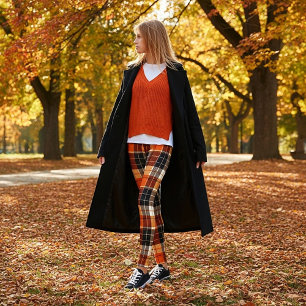 autumn plaid leggings