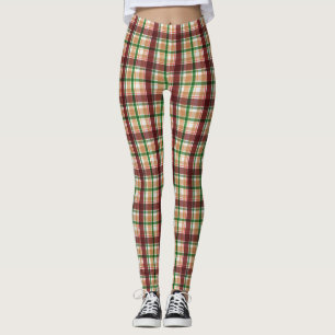 Autumn Plaid Pattern  Leggings