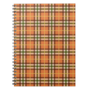 Autumn Plaid Pattern Notebook