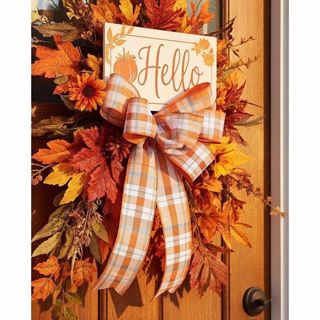 Autumn plaid satin ribbon (Creator Uploaded)