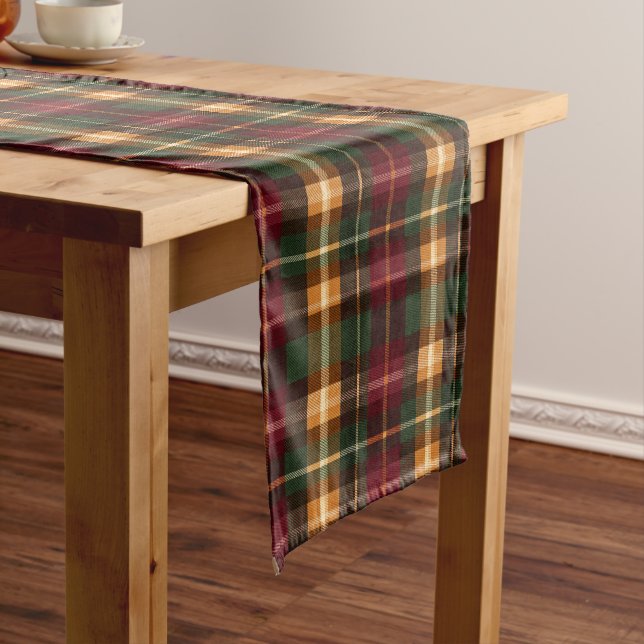 Autumn Plaid Short Table Runner (In Situ)
