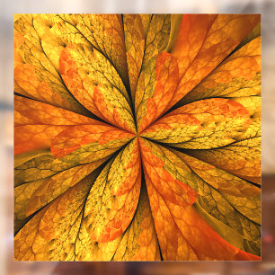 Autumn Plant, Modern Abstract Fractal Art Leaf