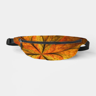 Autumn Plant, Modern Abstract Fractal Art Leaf Bum Bags