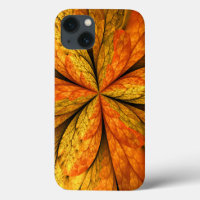 Autumn Plant, Modern Abstract Fractal Art Leaf