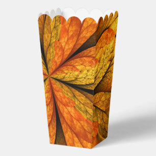 Autumn Plant, Modern Abstract Fractal Art Leaf Favour Box