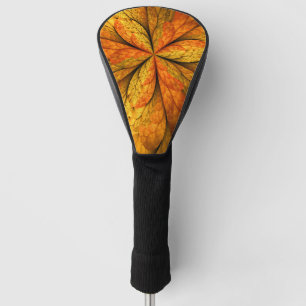 Autumn Plant, Modern Abstract Fractal Art Leaf Golf Head Cover