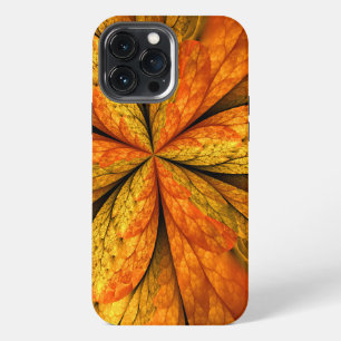Autumn Plant, Modern Abstract Fractal Art Leaf iPhone 13 Pro Max Case