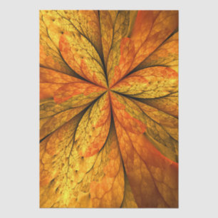 Autumn Plant, Modern Abstract Fractal Art Leaf Tissue Paper